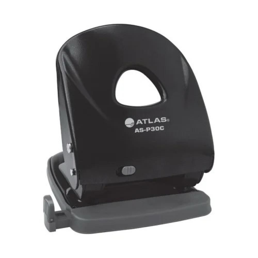 Puncher Ergonmic shaped 2-hole 30 sheets Black