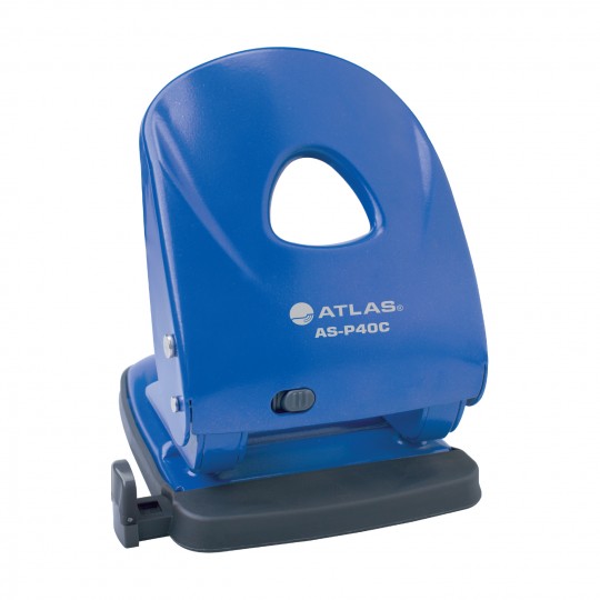 Puncher Ergonmic shaped 2-hole 40 sheets Blue