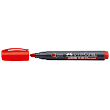 Marker Permanent Faber Castell Red