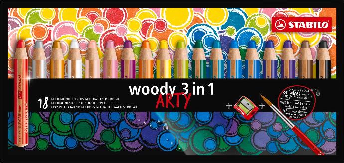 Woody Multi Talented 3 in 1 Arty 18 pcs 