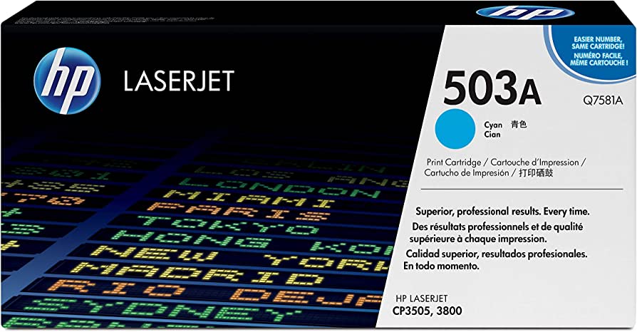 HP 503A Laserjet Toner (Q7581A) Cyan