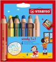 Woody Multi Talented Pencil 3 in1 - 6 Colour