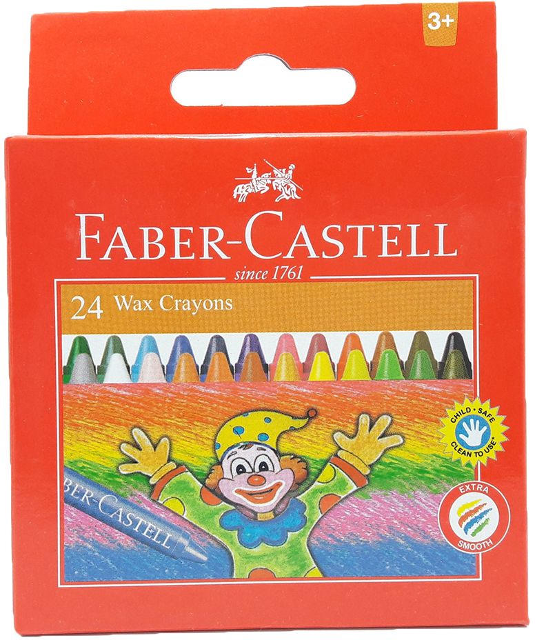 Wax Crayons Regular 75mm Set of 24