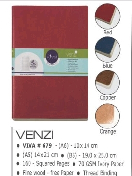Notebook B5 - Venzi  P.P & PVC-Zip It Notebook