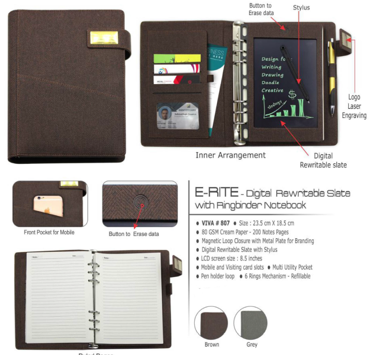 Notebook LCD Slate -E-Rite