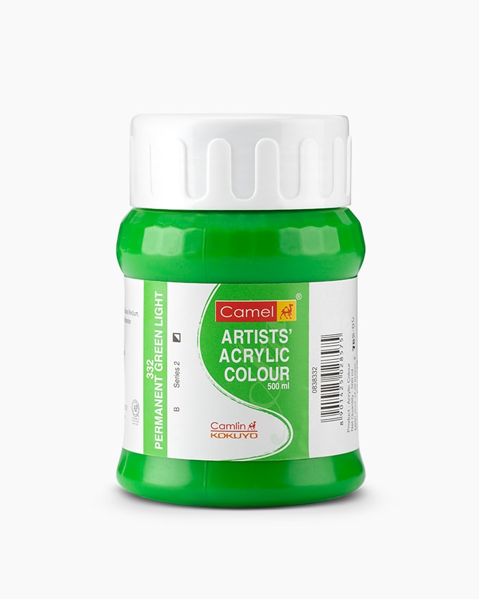 Artist Acrylic Colours 500 ML-Permanent Green Light