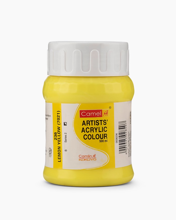 Artist Acrylic Colours 500 ML-Lemon Yellow