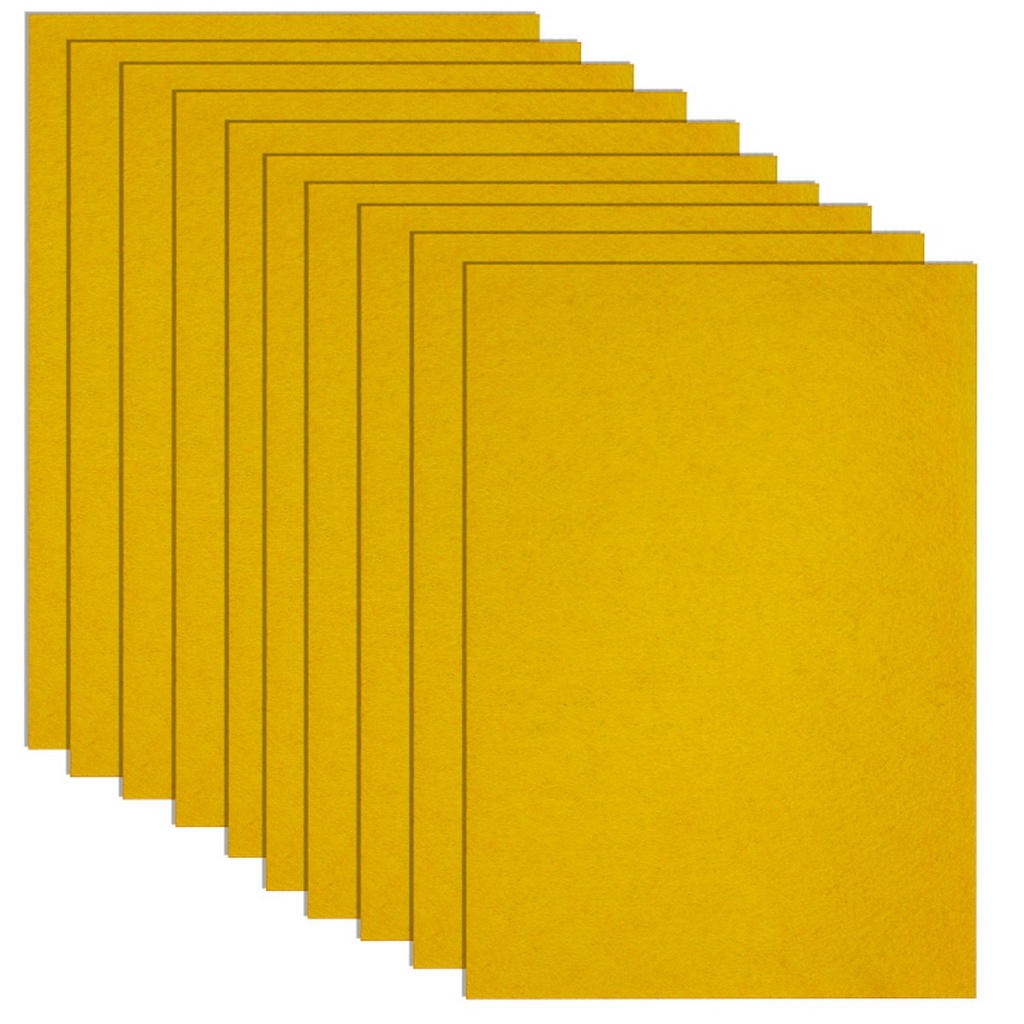 Felt paper 1mm Thickness A4 Yellow 12