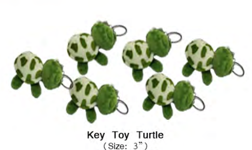 Key Ring Toy Turtle 3 inches