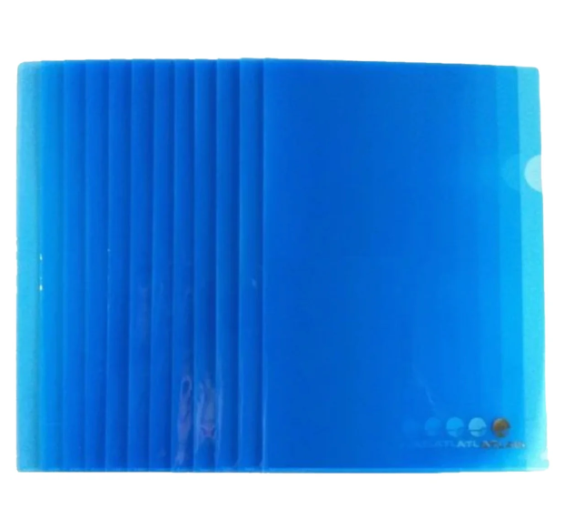 L Shape clear folder Blue A4