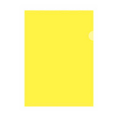 L Shape clear folder Yellow A4