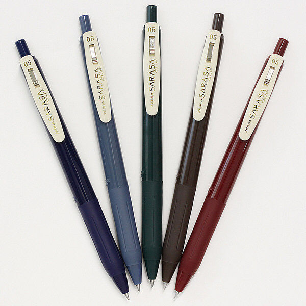 Pen Zebra Sarasa Vintage Clip Pen 0.5 mm, 5 Pcs Set