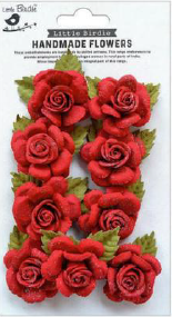 HANDMADE FLOWERS - KARIN POPPIES AND ROSES 9PC