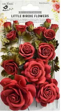 HANDMADE FLOWERS - ROSALIND SANGRIA 21PC