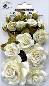 HANDMADE FLOWERS - ROSALIND SHABBY CHIC BOUQUET 21PC