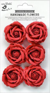 HANDMADE FLOWERS - ELLIS POPPIES AND ROSES 6PC