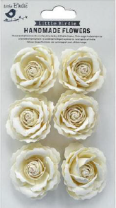 HANDMADE FLOWERS - ELLIS SHABBY CHIC BOUQUET 6PC