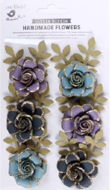 Handmade Flowers - Pixie Rose Purple Passion 6pc