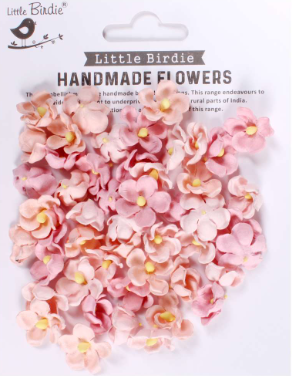 Handmade Flowers -Paula Pearl Pink 50pc