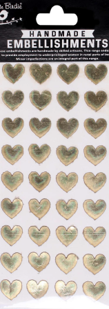 Sticker sheet -Golden Hearts 2 Sheets
