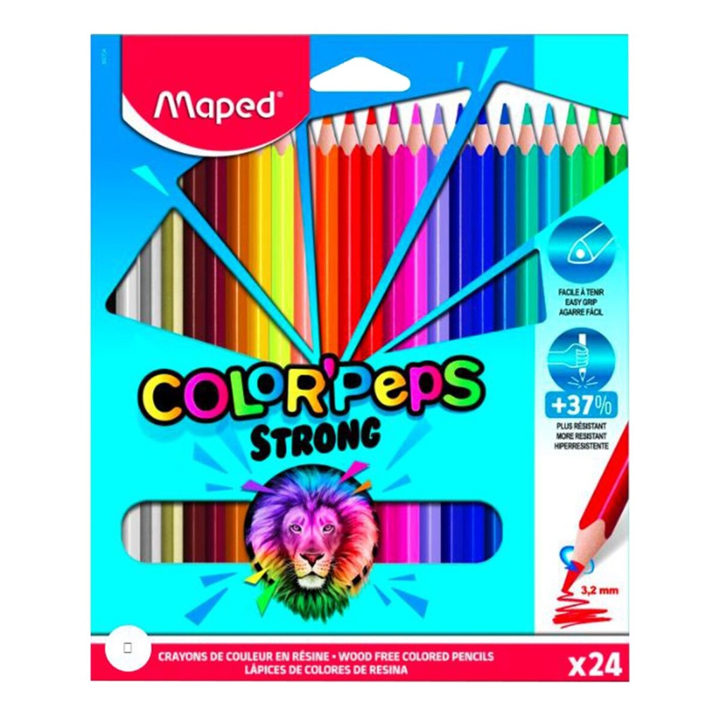 Color Peps Pencils Colors Strong 24 Colours