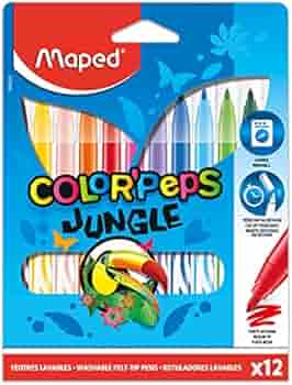 Colour Peps Felt Tip Jungle 12 Colours