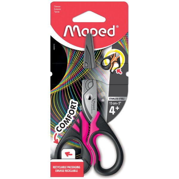 Scissor 13.5cm Sym Sensoft Fluo Blister