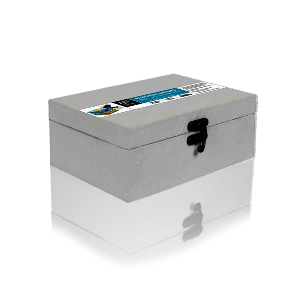 Paintable Canvas & Mdf Box With Latch L-7, W-5, H-2.75In. 1Pc
