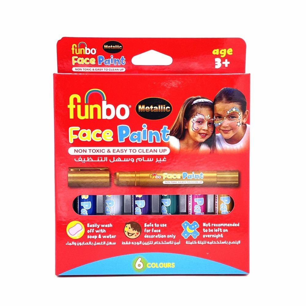 Face Paint Sticks 6g PK 6 Metalic Colour