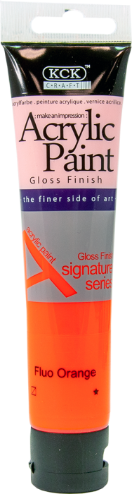 Acrylic Paint 75 ML-  Fluorescent Orange