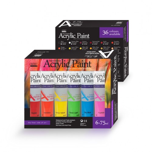 Acrylic Paint  75 ML 6'S-Fluorescent