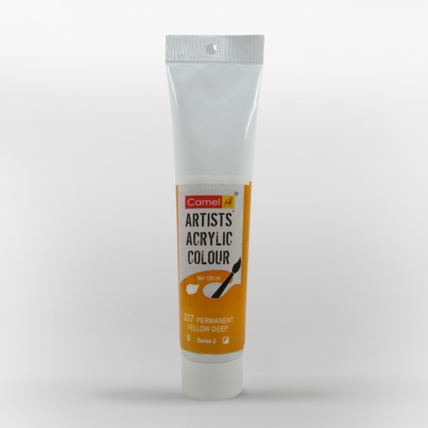 Camel Artists' Acrylic Permanent Yellow Deep 120 ML SR2