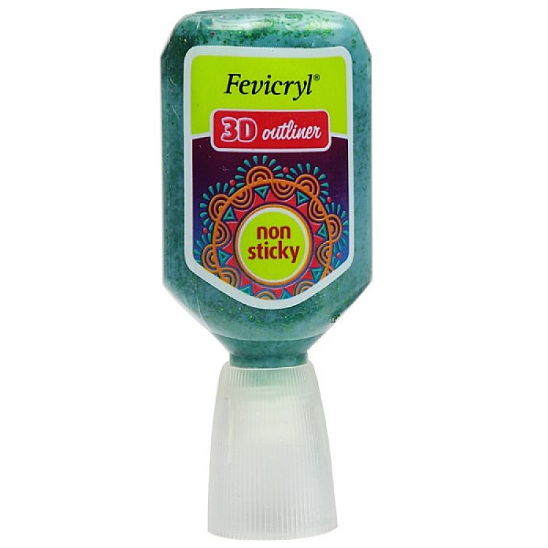 Fevicryl OutLiner 20ml Glitter 412 Leaf Green