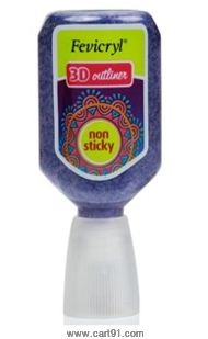 Fevicryl OutLiner 20ml Glitter 414 Navy Blue
