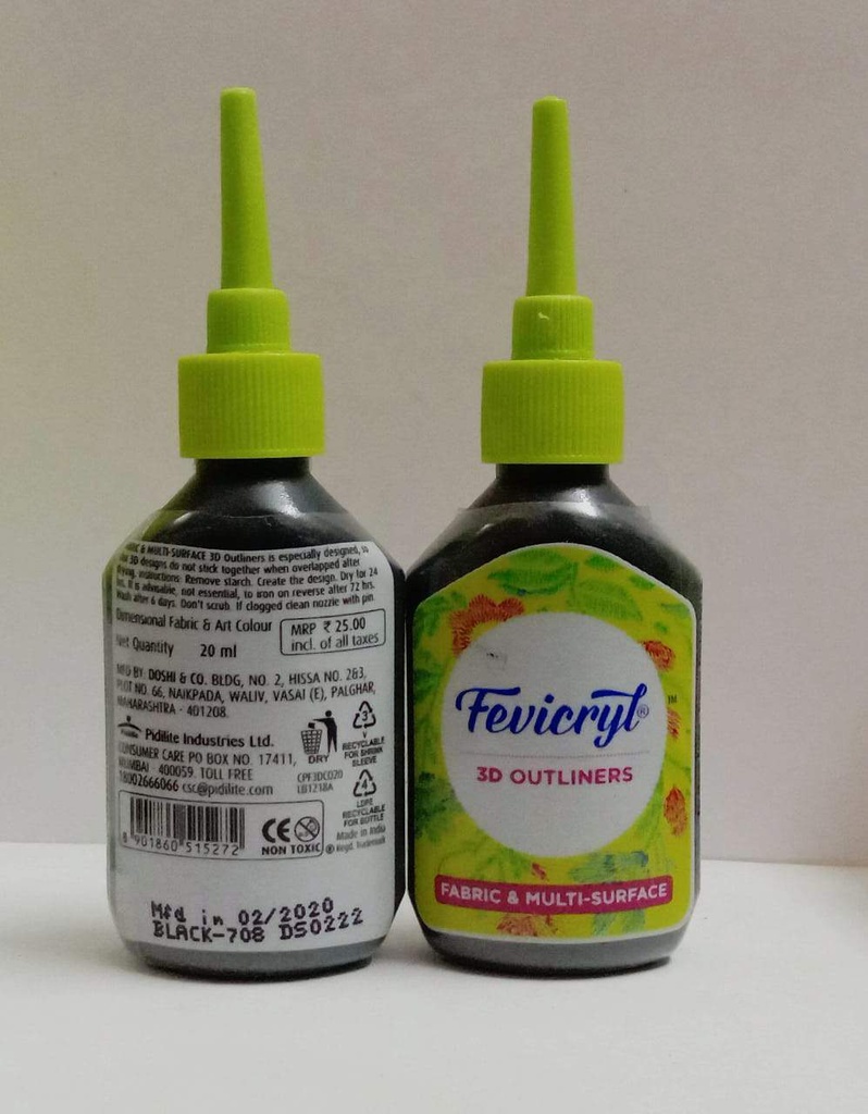Fevicryl Outliner 20ml Regular 708 Black