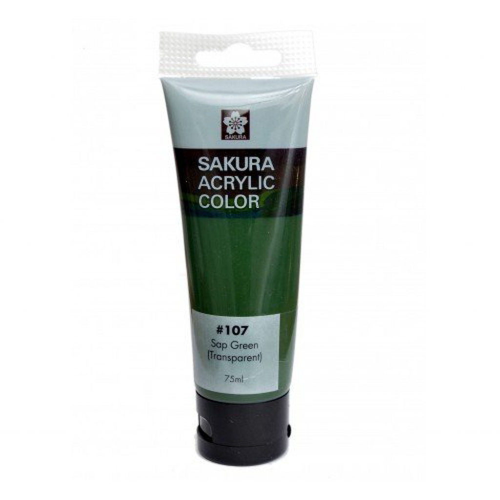 Sakura Acrylic Colours 75 ML Tube 107 Sap Green