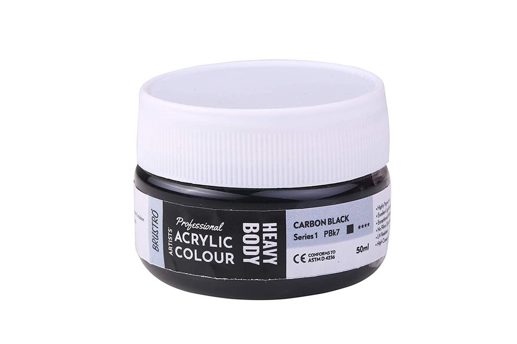 Acrylic Color Heavy Body 50ml Series-1 Carbon Black