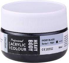 Acrylic Color Heavy Body 50ml Series-1 Ivory Black