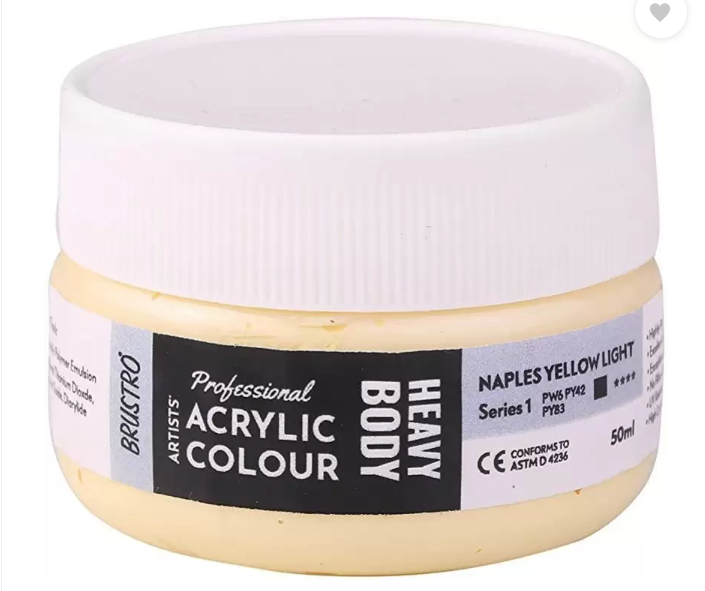Acrylic Color Heavy Body 50ml Series - 1 Naples Yellow Light