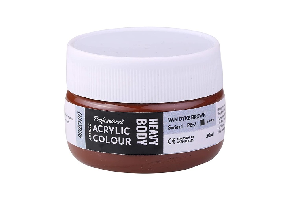 Acrylic Color Heavy Body 50ml Series - 1 Vandyke Brown
