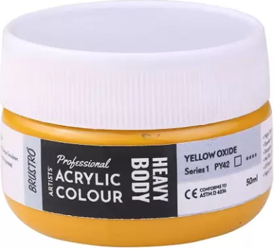 Acrylic Color Heavy Body 50 ml Series-1 Yellow Oxide