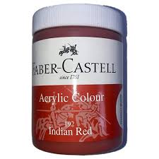 Acrylic colours 140 Ml Jar Indian Red