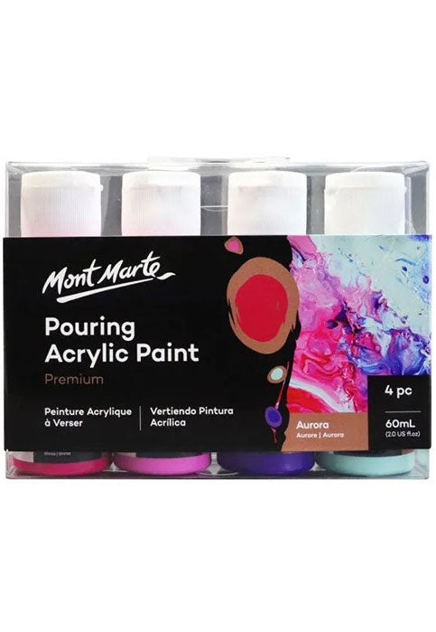 Pouring Acrylic  60ml 4Pcs- Aurora