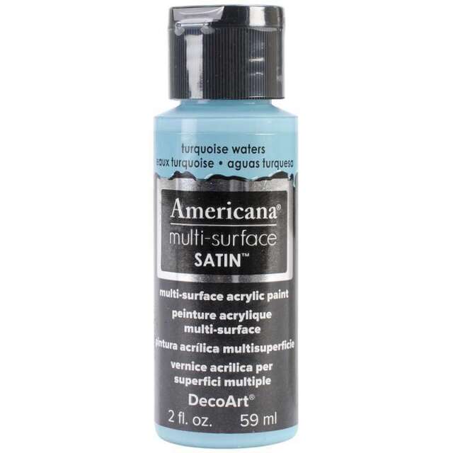 Multi-Surface Satin Acrylics 2 Oz. Turquoise Water