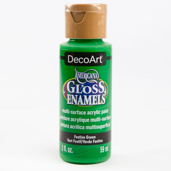 Americana Gloss Enamels 2 Oz. Festive Green
