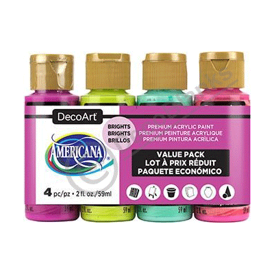Crafter Acrylic Brights Value Pack - 2 Oz. Pack of 4