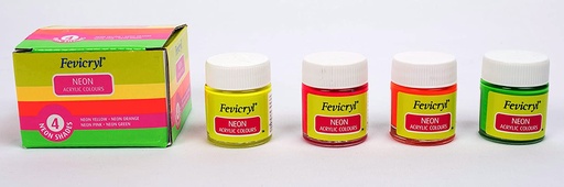 [0260893] Fevicryl Acrylic Colour Neon 15ml Kit 4