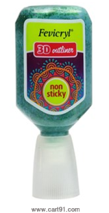 [0260900] Fevicryl OutLiner 20ml Glitter 403 Green