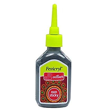 [0260911] Fevicryl OutLiner 20ml Glitter 415 Black