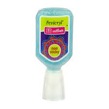 [0260915] Fevicryl Outliner 20ml Glitter 420 Aqua Blue